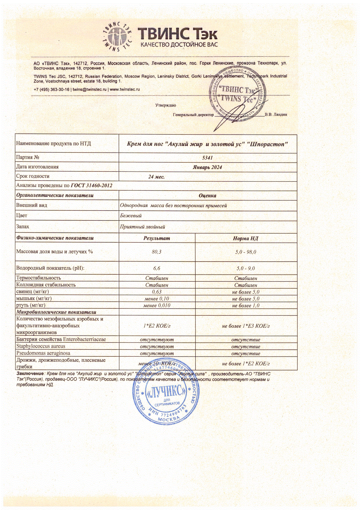 Паспорт №012024